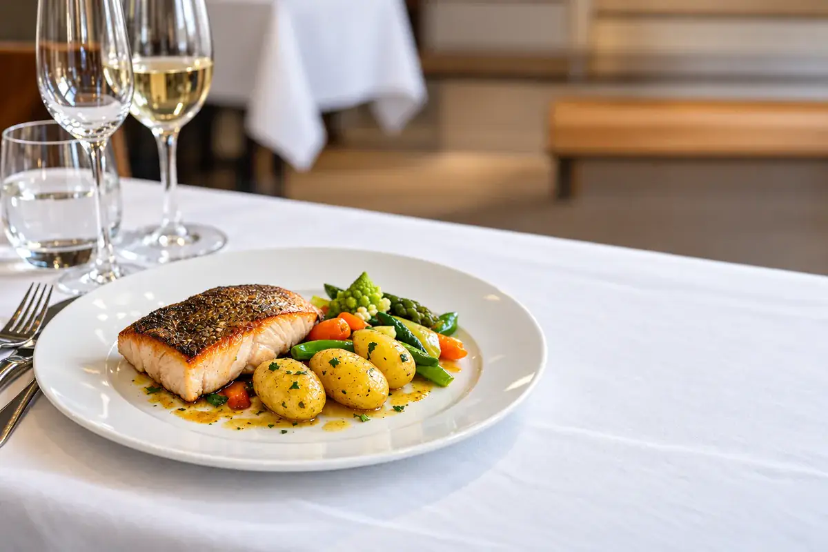 Fish dish at Restaurant Parkside