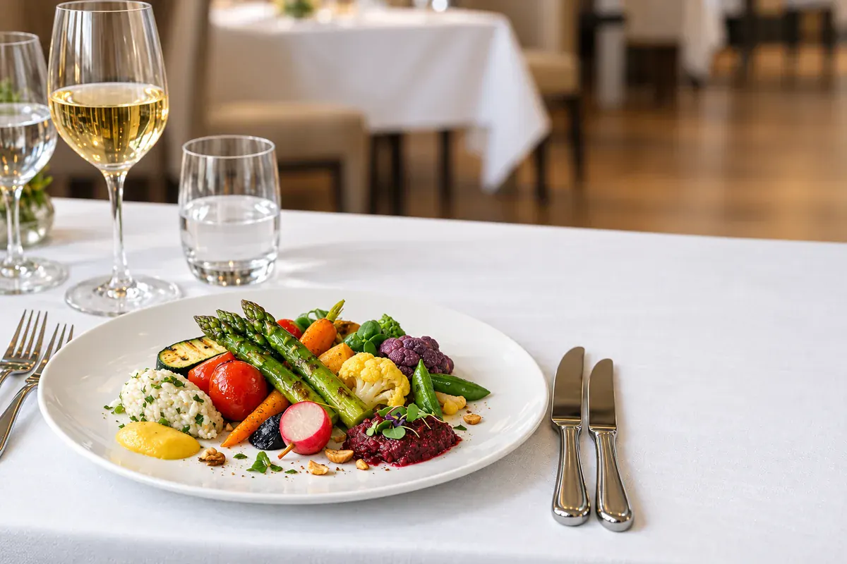 Vegetarian dish at Restaurant Parkside