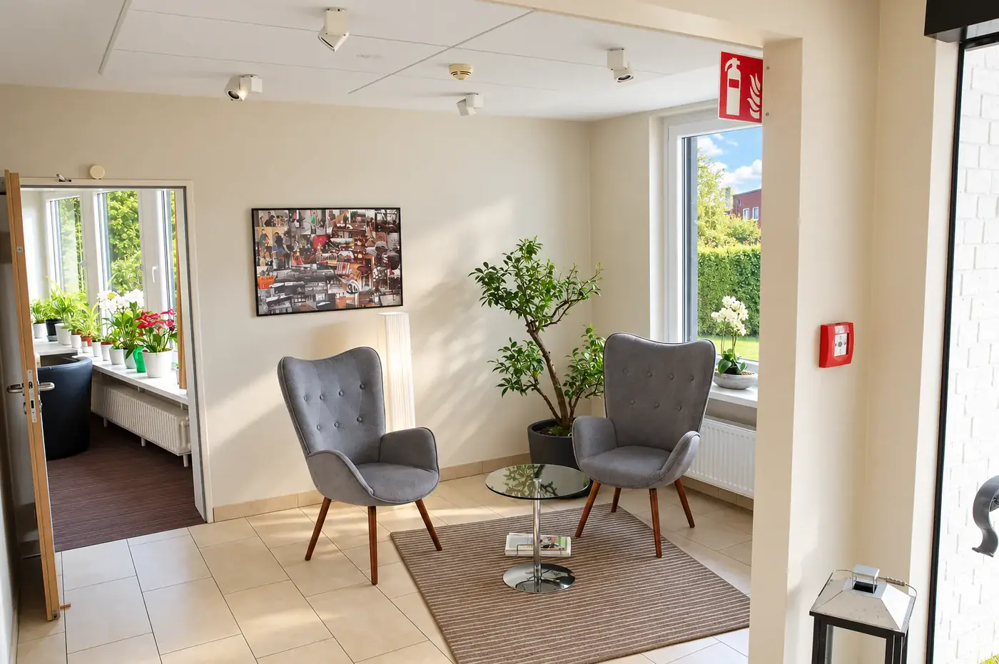 Seating area in the lobby